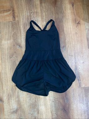 Avia Black Cross-Back Romper